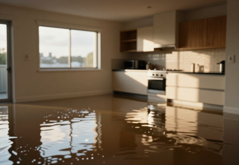Flooded basement in Old Toongabbie before cleanup